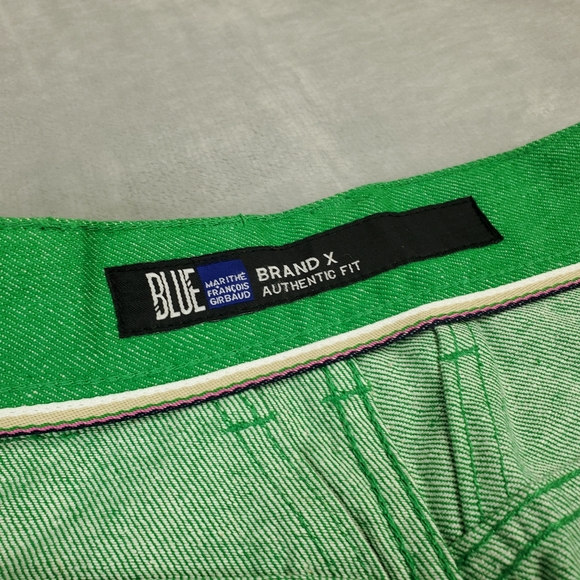 Marithe Francois Girbaud Jeans Mens 32x34 Blue Brand X Baggy 90s Hip Hop Green - Picture 9 of 13